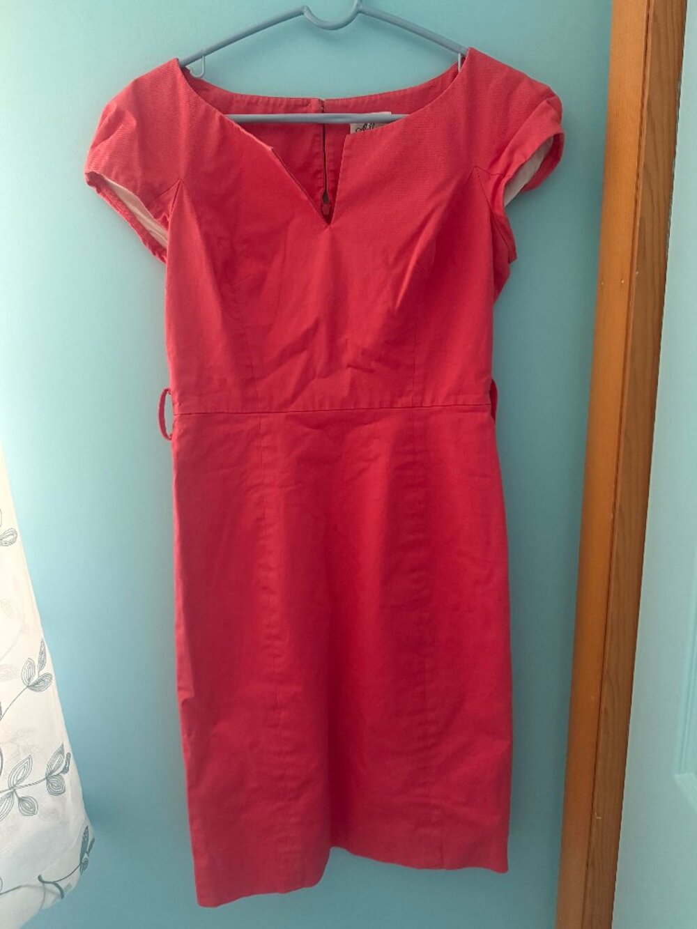 Milly Brand Bright Pink Cap Sleeve Sheath Dress | Fitted Cocktail / Work Dress